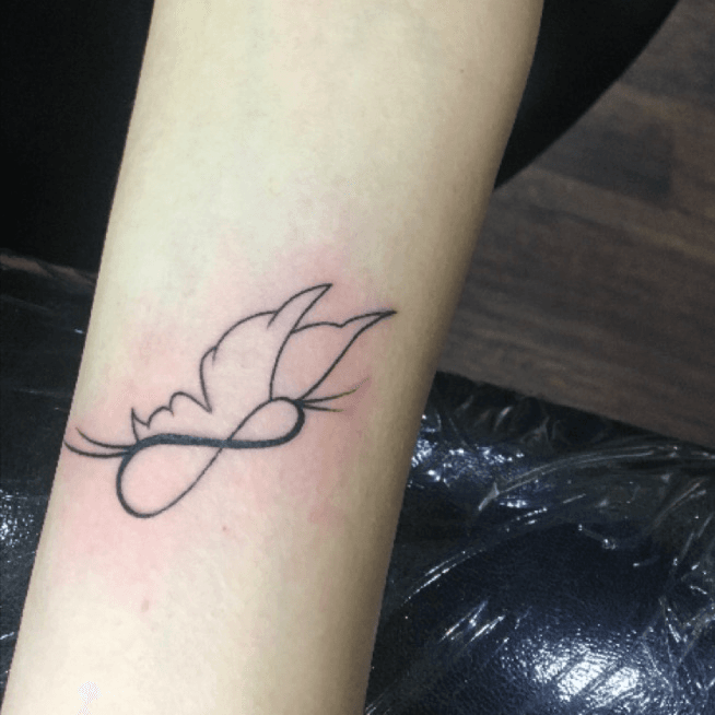 Neon Infinity Symbol with Glowing Hummingbird Temporary Tattoos  Zazzle