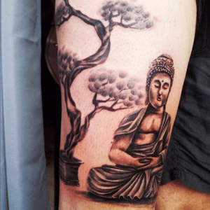 #bouddha #banzai #thigh #thightattoo 