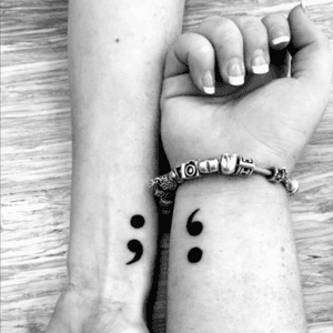 #semicolon #black #TattooGirl #meaningful #SuicideAwareness #bestfriendtattoo #bestfriend #matching #matchingtattoos 