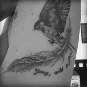 #swallow #bird #birdtattoo #feather #feathertattoo #bodyquote #quote 