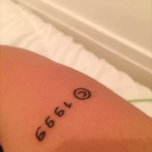 My new small tattoo #small #simple #simpletattoo #numbers #1999 #year 
