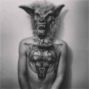 Wolf chest tattoo #wolf 