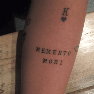 King of Hearts & "Memento Mori" done by Primative Tattoos. 