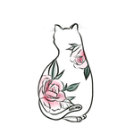 my #originaldesign #cattattoo #kitten #flower #floral 