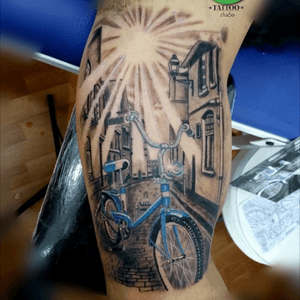 Special tattoo #bicicleta #blackandgreytattoo  #fullcolortattoo 