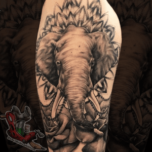 Fun piece from the other day. A completely custom design, thanks for looking! #blackandgrey #animaltattoo #Tattoodo #customtattoo @shadesofgreyink @thesouthwesttattootimes @ttechofficial @centralcityinkmagazine #fun #funtattoo #blackandgreytattoo #blackandgreytattoos #tattoo #tattoos #sleevetattoo #customtattoo #mixedstyles #followme #tucson #tucsontattooartist #az #aztattooartist #animaltattoo #elephanttattoo #elephant #mandalatattoo #girlswithtattoos #girlswithink #inked #inkedgirls #rose #rosetattoo #halfsleeve #halfsleevetattoo #cci #ccipros #cciproteam