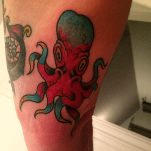 My new little octopus fro NIX18 #octopus #traditionaltattoo 