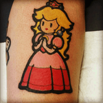 My princess peach is ready will do my whole leg with paper mario 