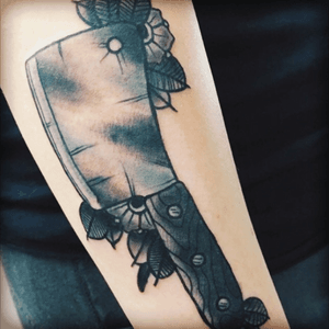 #4 - Meat Cleaver tattoo. 19th Nov, by Ben @ Chakra Tattoo Lounge.