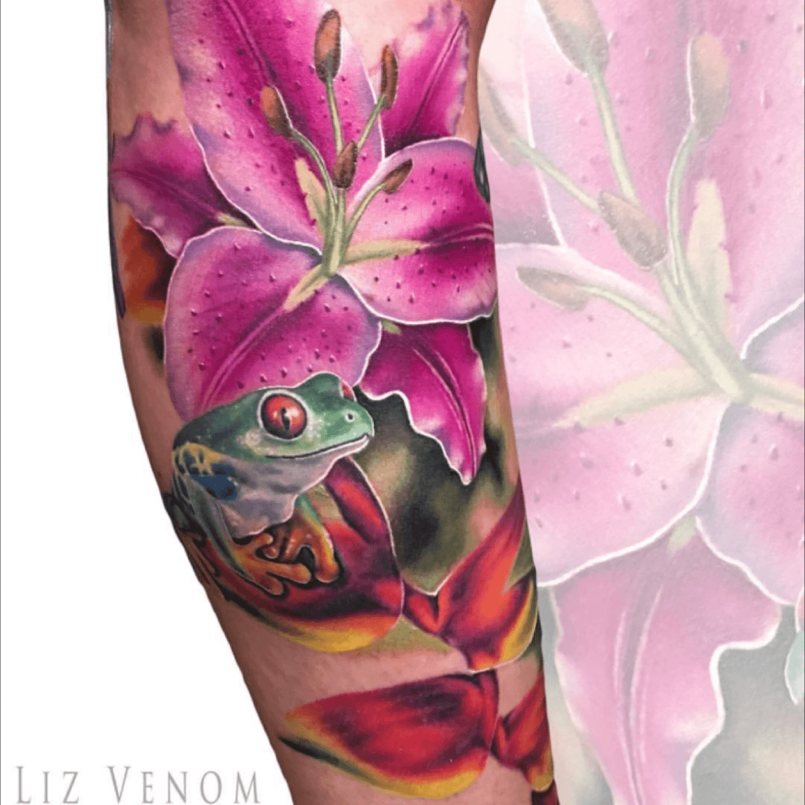 lily pad frog colored pencil wwwetsycomshopfoxnowl  Water lily  tattoos Van gogh tattoo Lily pad drawing
