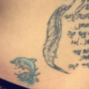The dolphin was my first tattoo 15 years ago