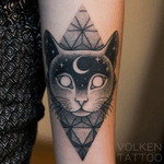 #Volken #cat #geometric #moon #love #grunge 