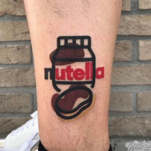 Someone really loves #nutella on #bread :) #color #tattoo - #artist #mambotattooer @mambotattooer it's a bit nutty