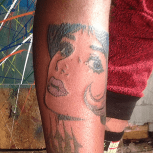 Tattooed my on leg 