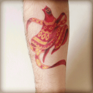 A tattoo of the red robed character from Journey on my right forearm. This video game means a lot to me and gives a lot of narrative and perspective on the journey we all undertake in life. Definitely is a game worth playing if you can. 