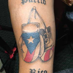 Puerto Rico tattoo by B-Train @ Bad Monkey Tattoo a.k.a.brianbtrainchambers @ Instagram