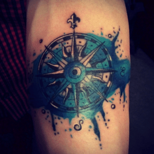 #Watercolor #compass