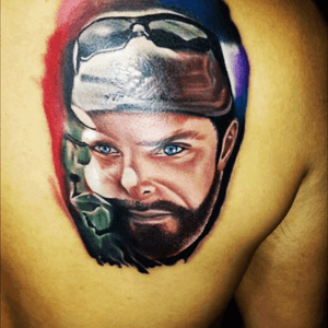 This was done during All Star Tattoo Competition last August 29, 2015 in my hometown, Cagayan de Oro City, Philippines. Inspired from the movie "American Sniper".