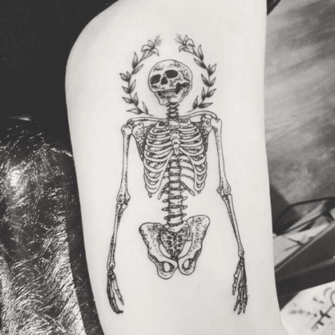 Rad skeleton piece by the  Rebel Muse Tattoo Studio  Facebook