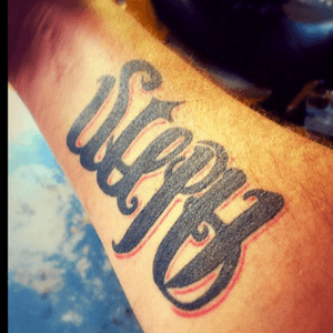 First Ink 2013 #ambigram #firsttattoo #stephalan #perfectimagewaterloo #anniversary @PocketNinja 