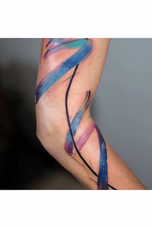 Abstract freehand , painted tattoo 