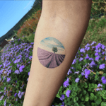 Lavender fields tattoo artist: @evakrbdk #evakrbdk #lavender #lavenderfields #landscape #tiny #tinytattoo 