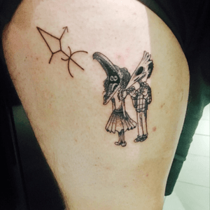 i got this tattoo in china just because, turned out to be beetlejuice