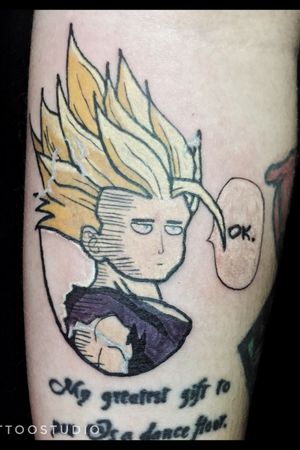 #tstattoostudio #tattoo #tattoodo #tatuagem #tattoo2me #t2me #electricink #dreamstatto #inspirationtattoo #dragonballz #teengohan #saitama #onepunchman 