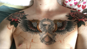 Fourth Sitting Neo Traditional Chest Piece