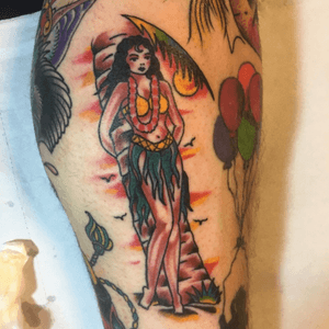 hula Girl done @ Iron monkey tattoo Germany 🇩🇪