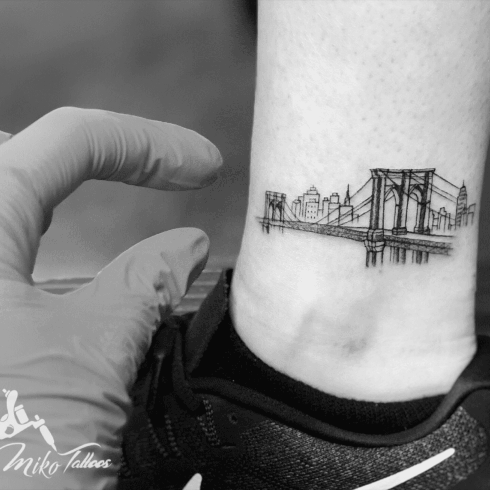 Brooklyn bridge  Bridge tattoo Traditional tattoo Tattoos