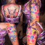 Quick look at some of my ink #Hippie #groovy #colorfulhippie #flowerchild 