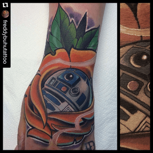 My gorgeous R2 tat, made by Freddy at BuHu Tattoo in Bodø / Norway. 