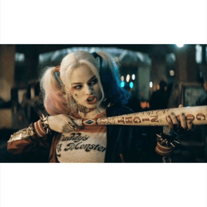 Do i get harleyquinn by herself or should i add the joker (heath ledgers version ... obviously) to make a even better tattoo Im thinking harley wuinn as she is a the joker laughing with a gun to her head with the pop out flag saying bang .... Thoughts on the idea and placement? #goodnight #harleyquinn #daddyslittlemonster #dccomics #ComicCouples #joker #whysoserious 