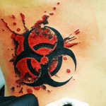 First tattoo ever. Located on my right rib cage. It symbolizes my training in martial arts. #biohazard 