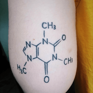 Caffeine Molecule. #caffeinemolecule #caffeine #molecule #chemistry #sleevetattoo 