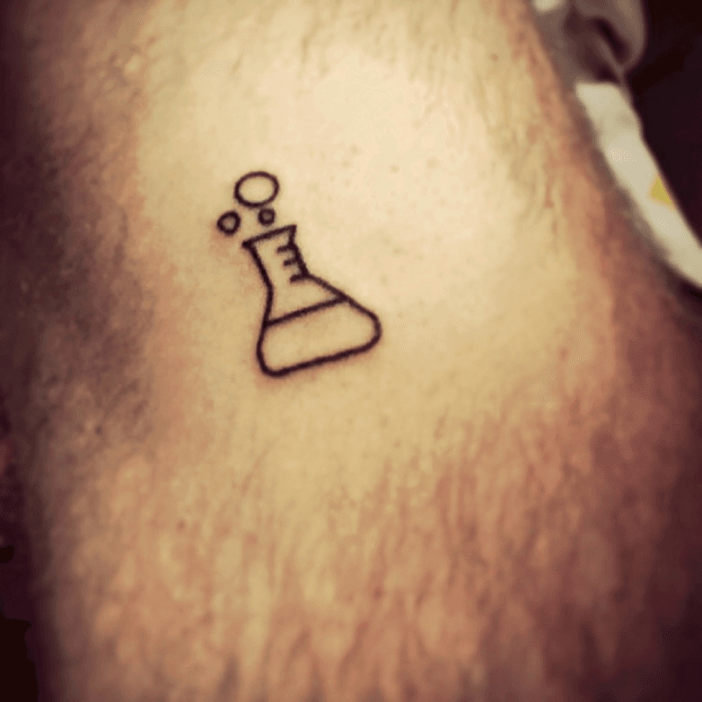 chemistry beaker tattoo
