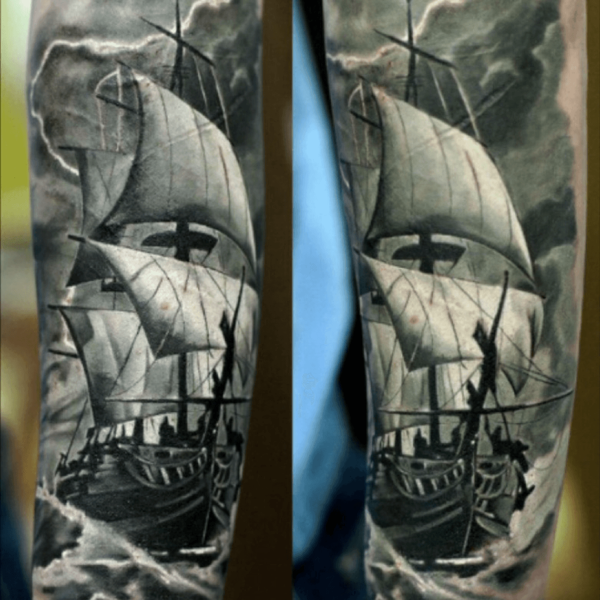 storm sea tattoo