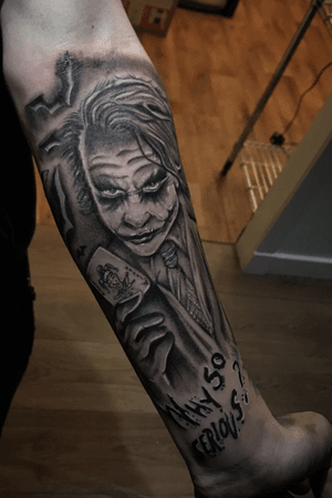 Latest tattoo #jokertattoo #Joker #whysoserious 