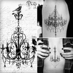 #chandelier #blackink #sternum #tattooidea 