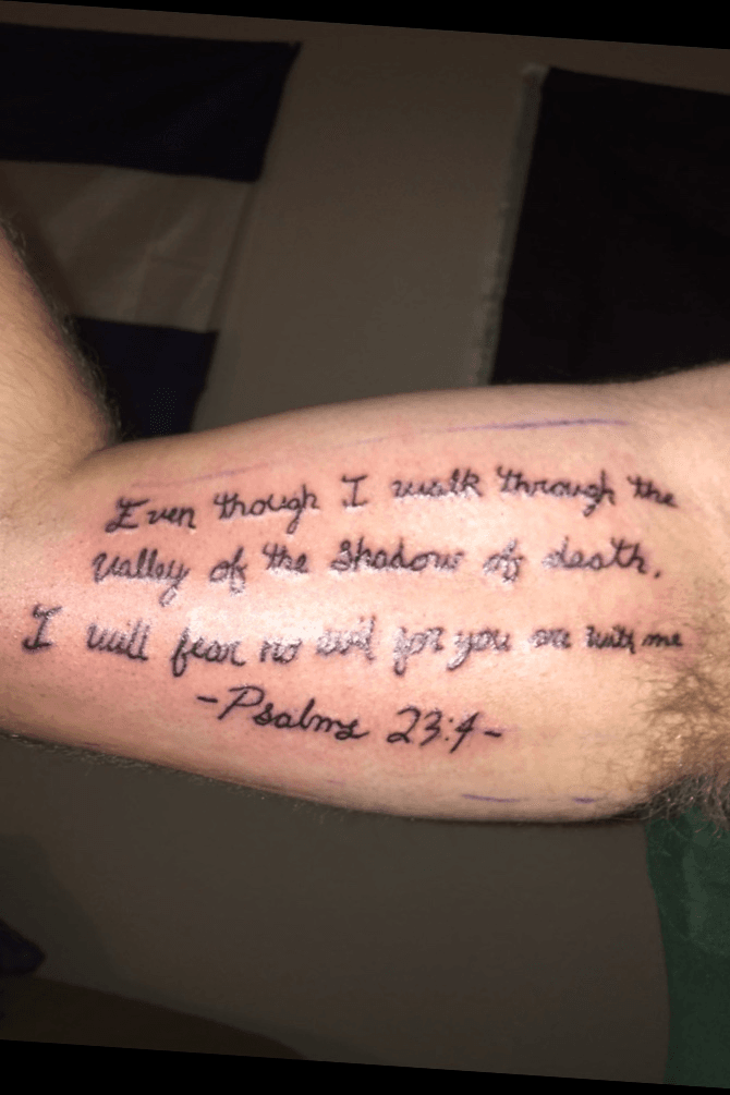 Psalm 234 Temporary Tattoo Sticker set of 2  Etsy