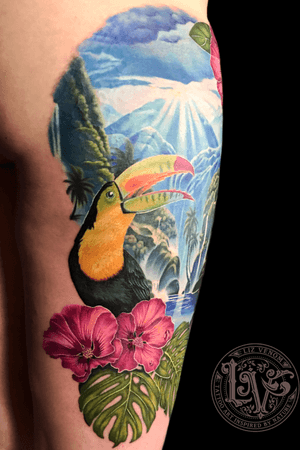 A super fun #toucan piece I did while in the #bahamas at the #tatlantis festival. #tattoo #tattoos #ink #inked #inkedup #tattooartist #tattooideas #tattooidea #amazingtattoo #amazingtattoos #crazytattoos #besttattoos #inkedgirls #amazingart #rose #rosetattoo #rosetattoos #floraltattoos #flowertattoo #edmontontattoo #yegtattoo #tatuagem #tatuaje #tattoodoambassador #birdtattoo #tattoooftheday #toucantattoo #waterfalltattoo #realismtattoo #realistictattoo #tropicaltattoo #hibiscustattoo #hibiscus #flowers #floral #tropical 