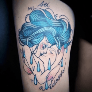 •Mi sei piovuta addosso• Amazing work by Lucrezia 🖤 #eye #kiss #cloud #blue #rain #hug #me #MyBoyfriend #tat #dreamtattoo #tattoo #tattooartist #traditionaltattoo #Tattoodo #tattoolife #mydreamtattoo #kisstattoo #tattooart #tattooed #neotraditionaltattoo #colortattoo #tattooing 