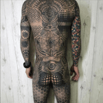 Incredible #bodysuit #black #onesleve #color - #touchups being done - #tattoo by #nissaco @nissaco #japan #osaka - #massive amounts of detail 