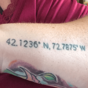 Coordinates of where my husband and i got married. At Torture Ink in Enflied, Ct