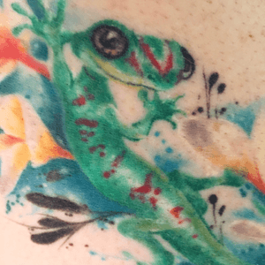 #gecko #watercolor by #SmelWink at #VictimsofInk 