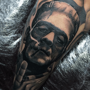 Frankenstein By Jumilla@largavidatrece @inkjecta #largavida13 #largavidatre #valencia #spain #frankenstein#kwadron#viking_ink #realistic#realismo#ink#tattoos #tattoos #tatuaje#tatuage#tattooartist#bodyart