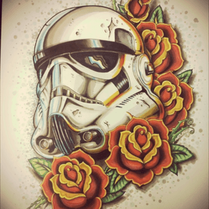I want a Stormtrooper and Roses on each calf. 