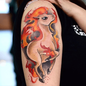 Ponyta tattoo #fire #pony #pokemon 