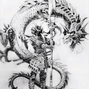 #dreamtattoo Japanese Dragon with Samurai (i would change by the sword)